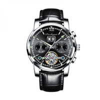 Pulseira de Couro e Fundo Preto